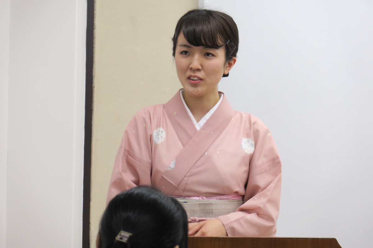 国際ホテル・ブライダル学科企業説明会の様子（(株)大谷山荘様）
