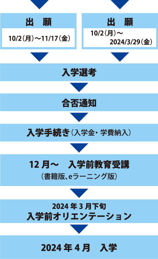 出願から入学までの手続き_学校推薦型選抜指定校推