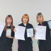 全国理容美容学生技術大会　中国地区大会にて受賞！！