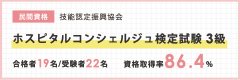 ホスピタルコンシェルジュ検定試験　3級