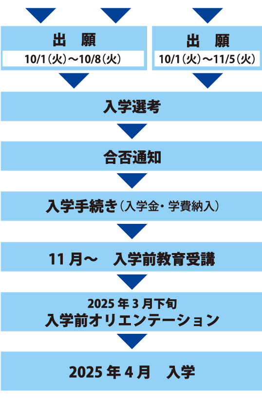 出願から入学までの手続き_学校推薦型選抜指定校推薦