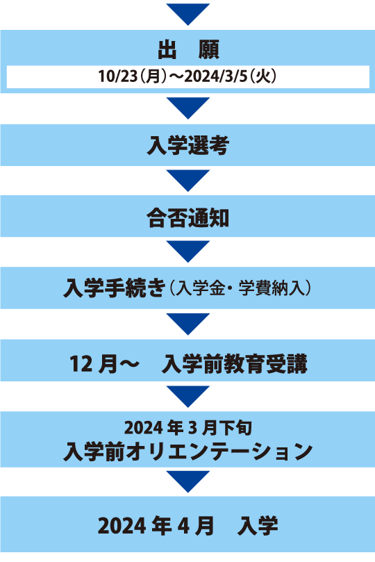 出願から入学までの手続き_一般選抜
