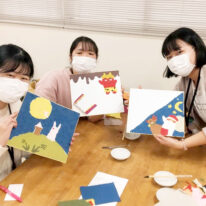 【作業療法学科1年生】作業学実習の「ちぎり絵」♪