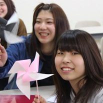 授業で風車を作ったよ☆