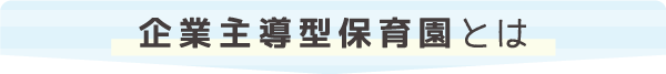 企業主導型保育園とは